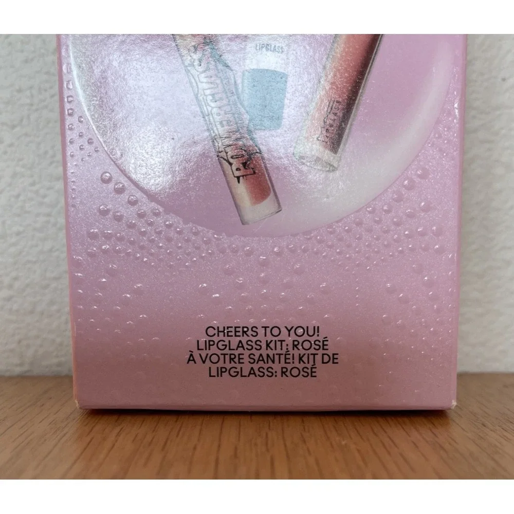 MAC Cheers To You Lipglass Kit ROSE 3pc-Holiday Lipgloss Lip Set Limited Edition